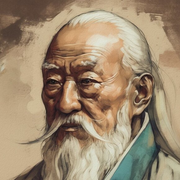 16x20 Lao Tzu Portrait Quote Be in the Moment Tao Chinese Philosopher Art Print‎ - Picture 2 of 4